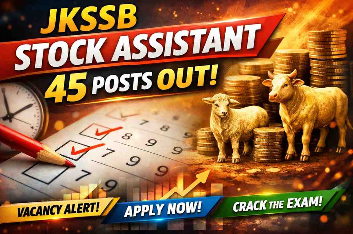 JKSSB Stock Assistant Recruitment 2025: 45 Posts, Eligibility &amp; Apply Online