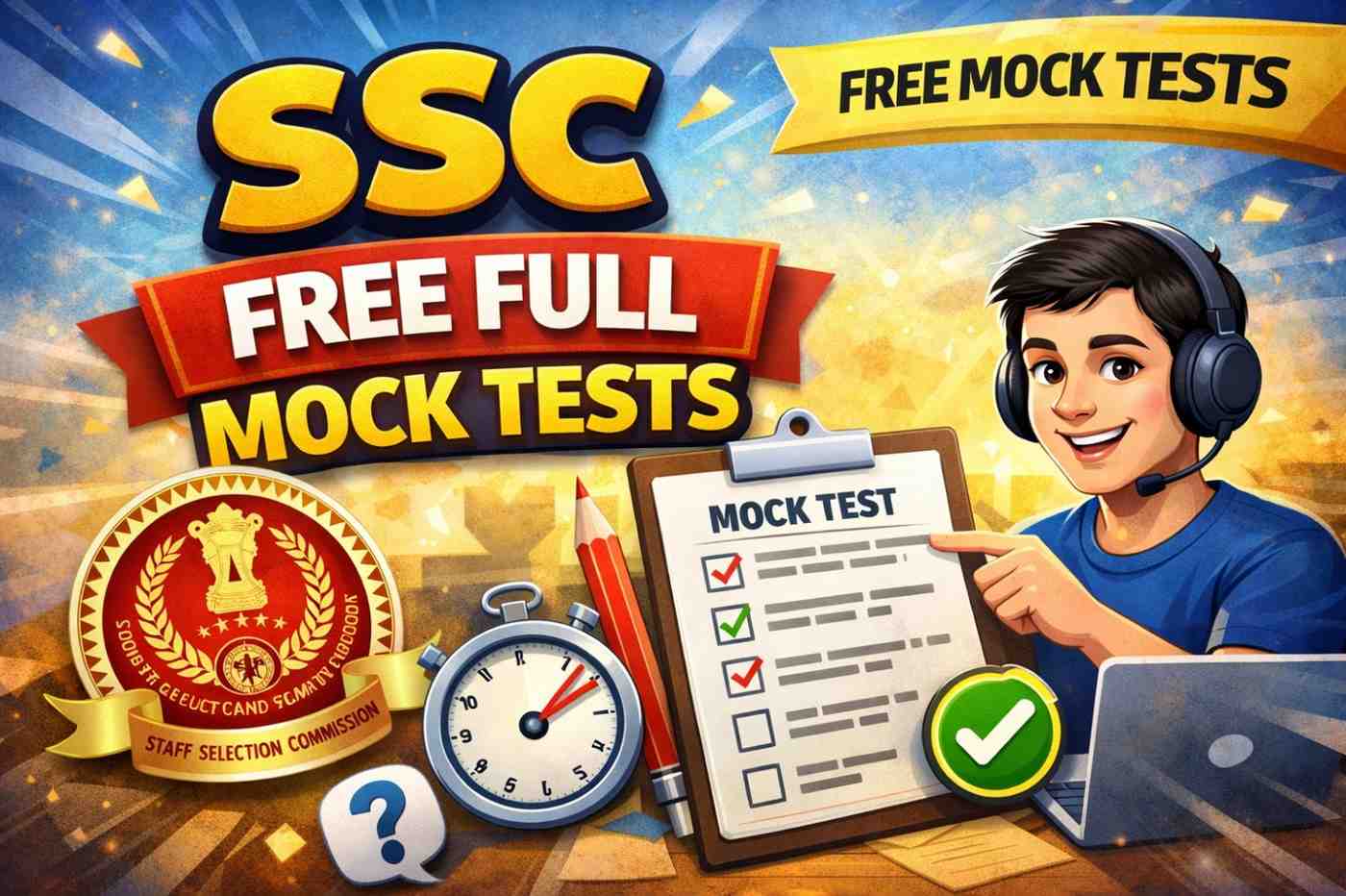 SSC 2026 Free Full Mock Tests: Complete Strategy to Crack Exams