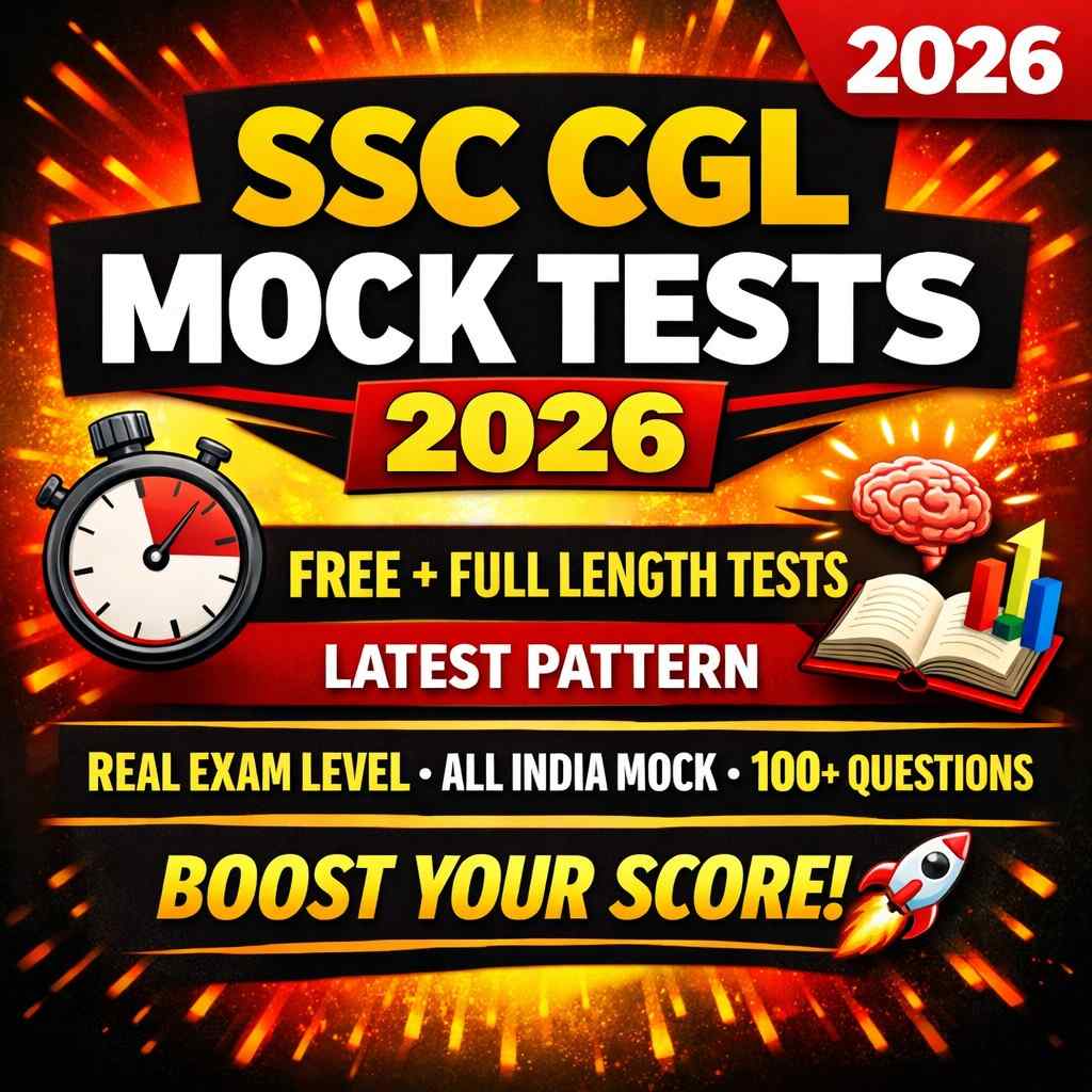SSC CGL Mock Test 2026: Free Full-Length Tests + Solutions (Latest Pattern)