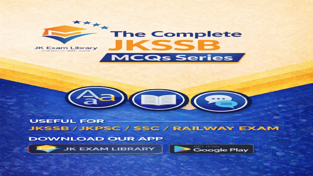 JKSSB MCQs Practice Series 2026